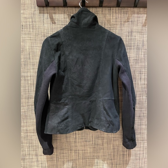 Barney’s New York Black Genuine Suede Leather Jacket - Picture 4 of 8